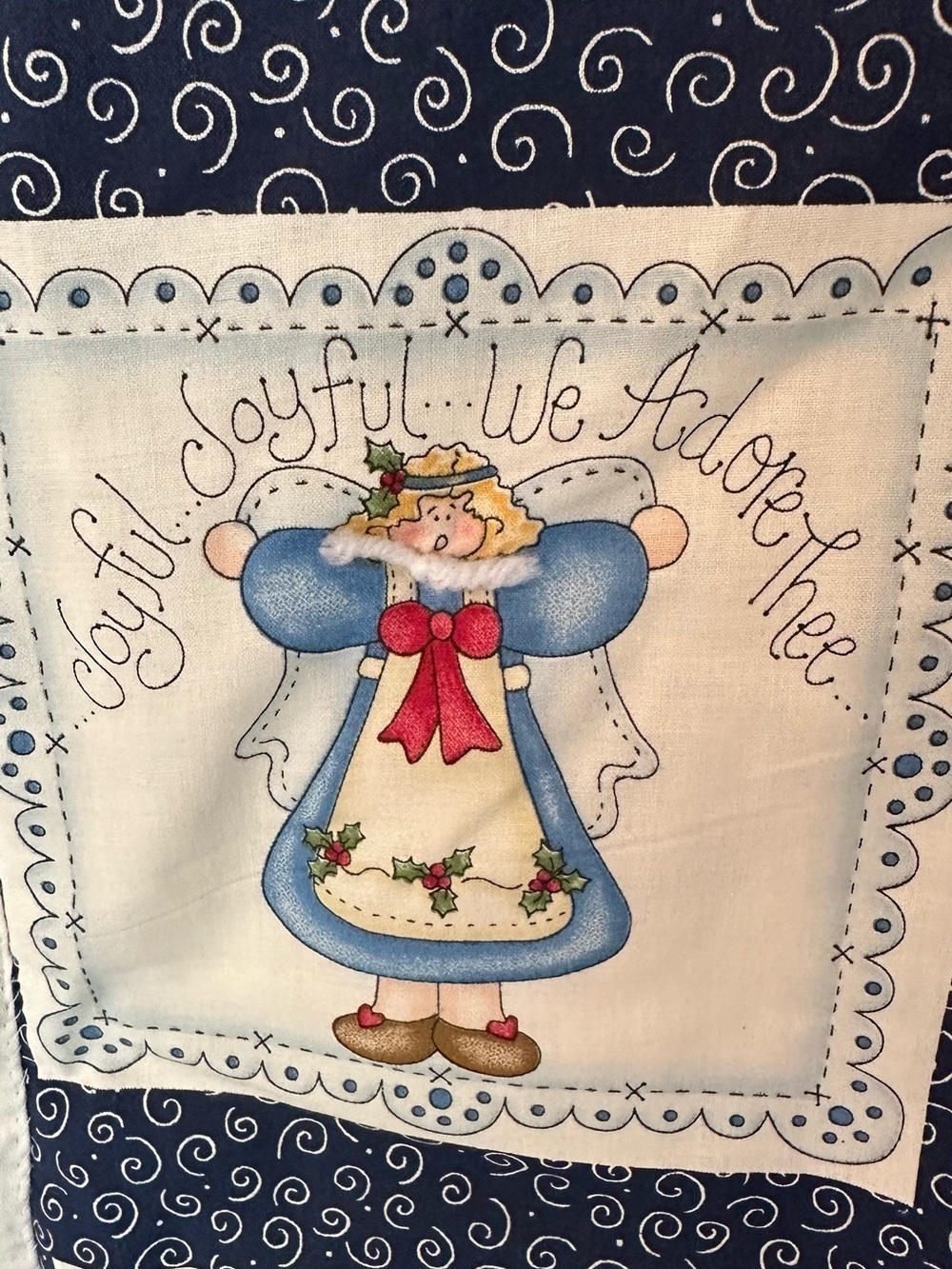 Vintage Christmas Angel Lap/Wall Quilt Fabric Panel Design Dianna Marcum Winter - Picture 4 of 12